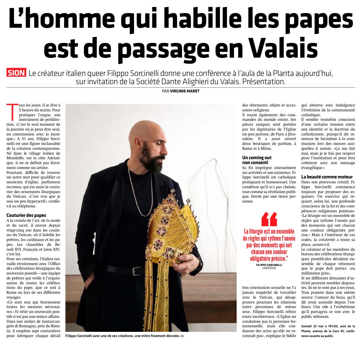 Le couturier des Papes
